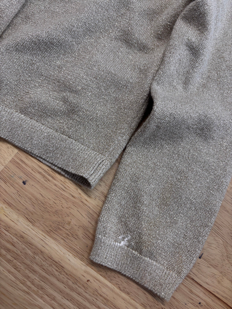 Mini Boden 7-8Y Sparkle Golden Cardigan