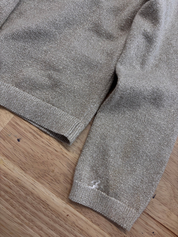 Mini Boden 7-8Y Sparkle Golden Cardigan