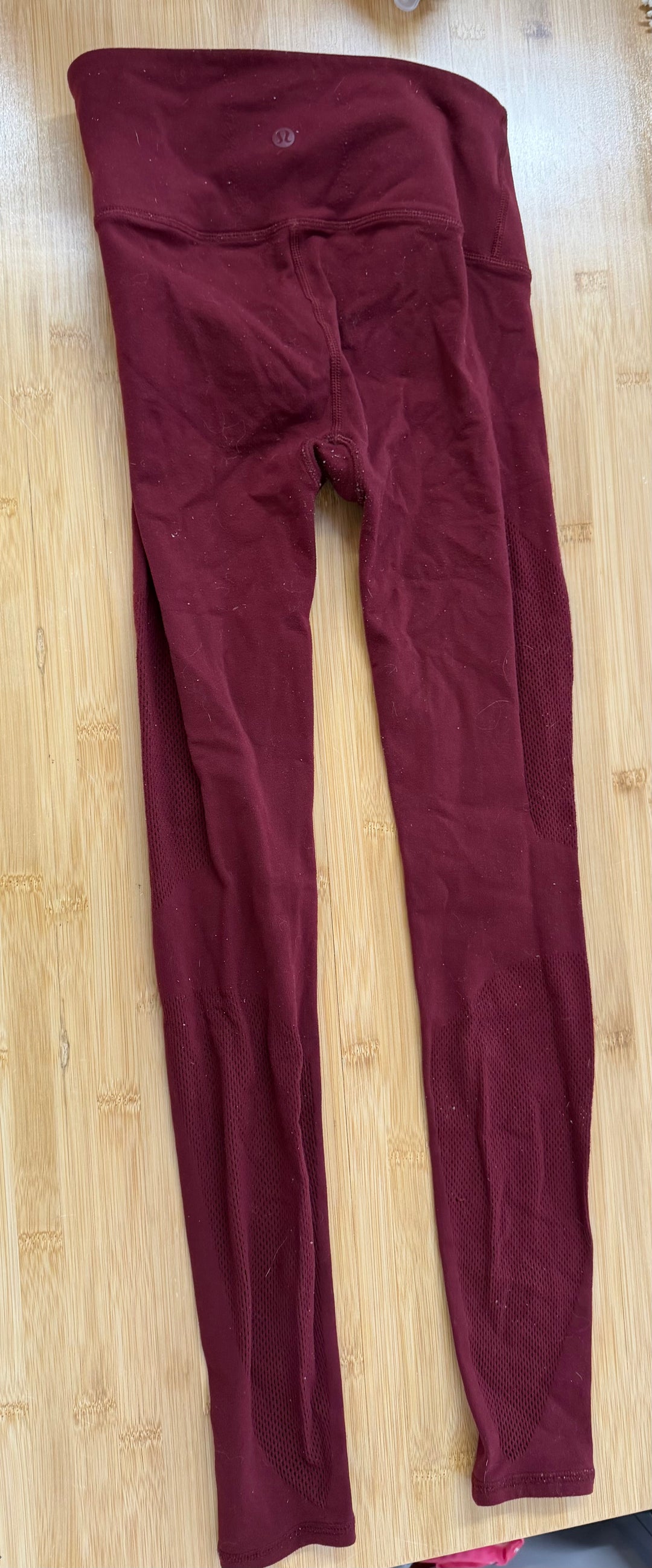Lululemon Active Mesh Leggings – XS | Burgundy | Play