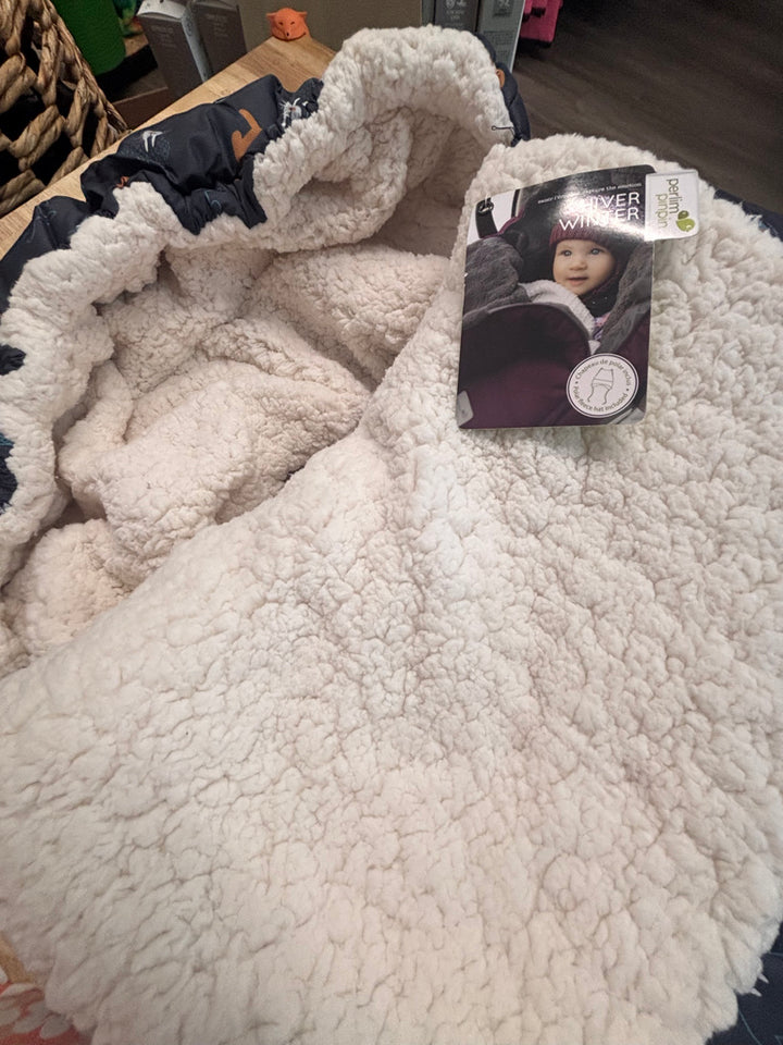 Perlimpinpin Winter Stroller Bunting Suit – Small Seal Print