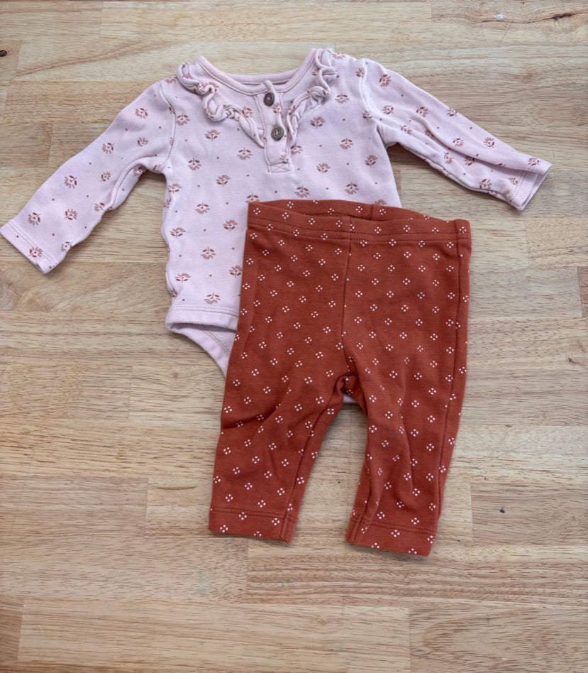 Carters Child of Mine 0-6M Set - Pink Floral