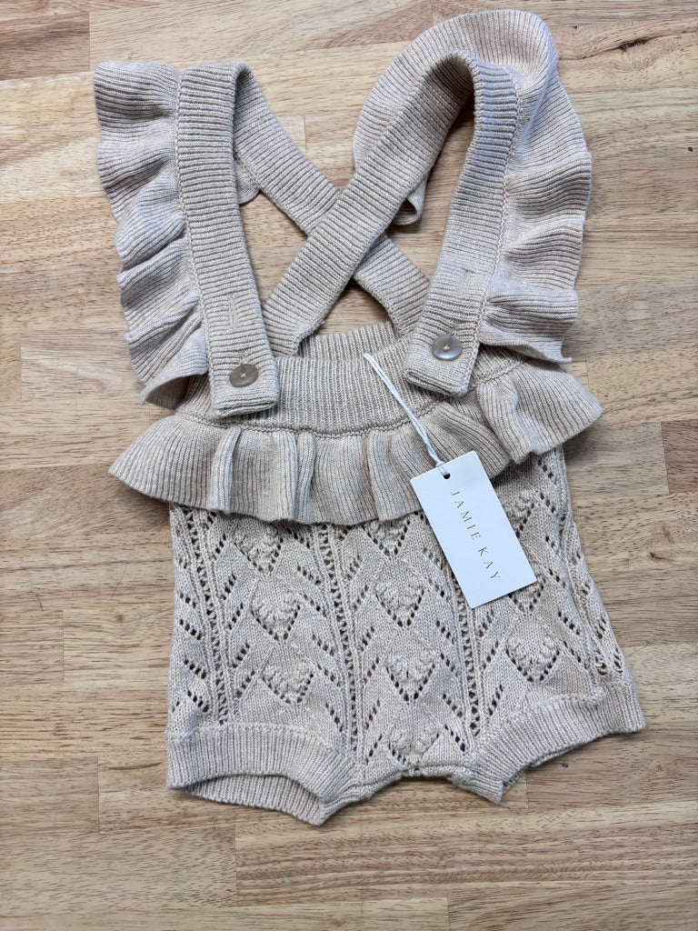Jamie Kay 3Y Cream Bloomers Romper NWT