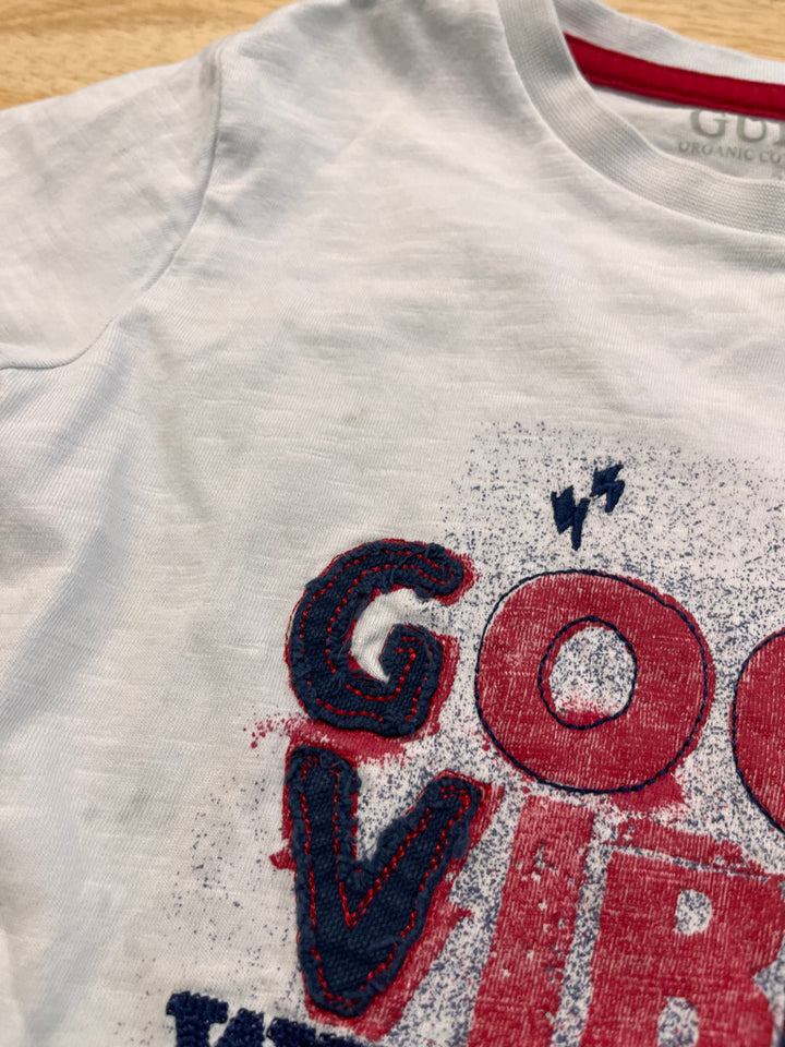 Guess Good Vibes T-Shirt – 5 | White Short Sleeve | Play