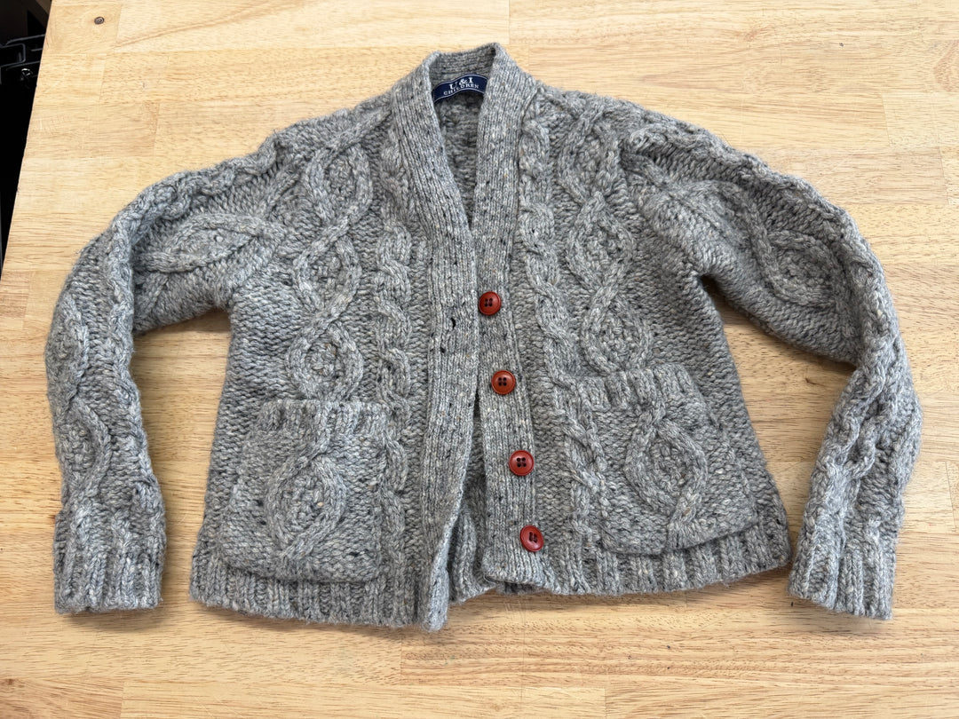U&I Children Cable Knit Sweater – 2 | Chunky Button-Up