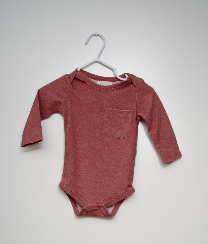 Me & Henry Bodysuit, 0-3 Months, Burgandy | Clearance