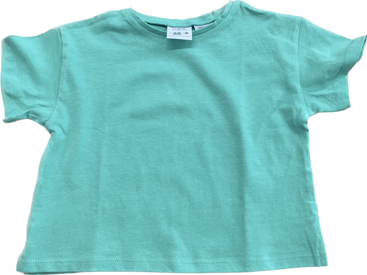 ZARA Green Cropped Top – 9 - 12 Months (Like New) - Nest and Sprout - Consignment
