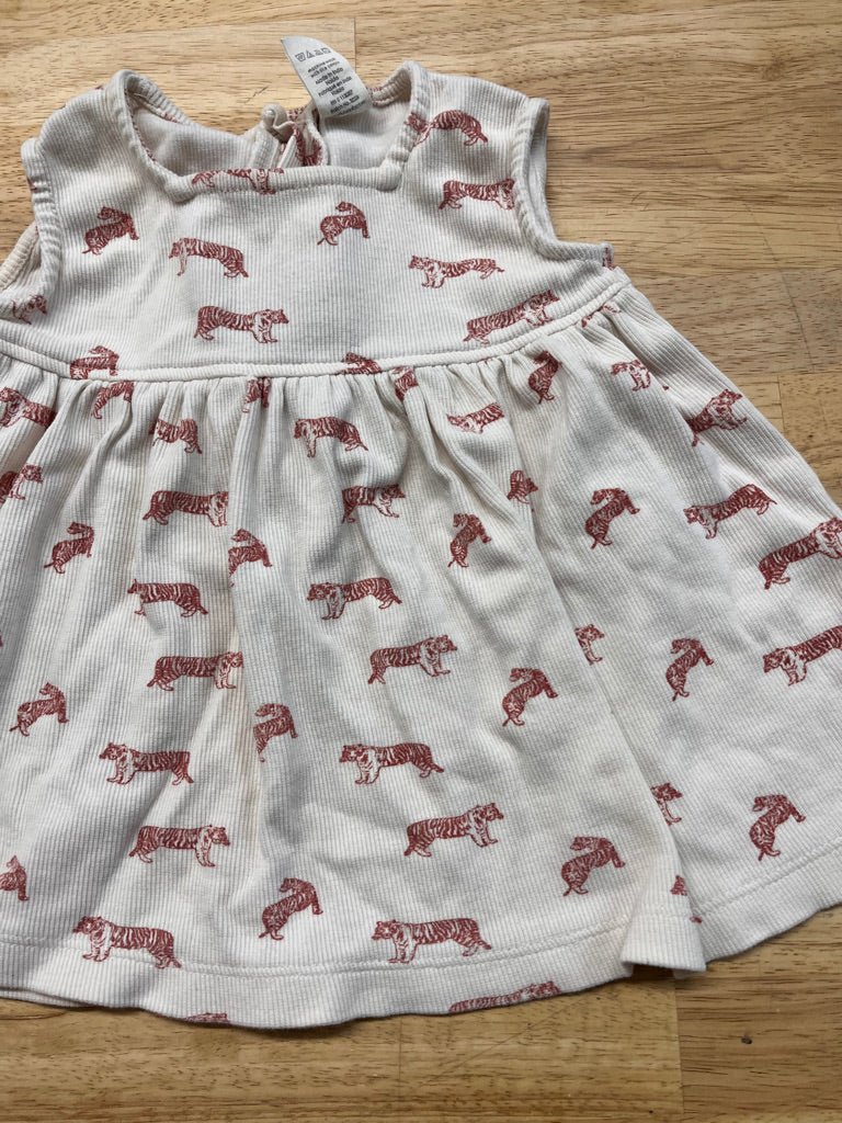 Kate Quinn Dress & Diaper Cover – Size 6–12M (Tiger Print) - Nest and Sprout - Consignment