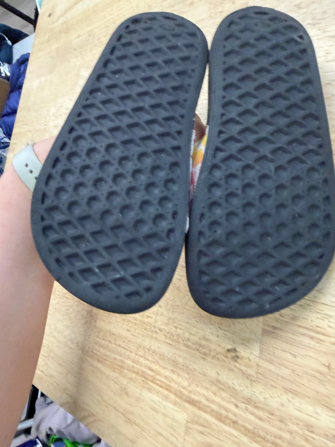 Vans Slides – 12 | Purple Red Orange Plaid