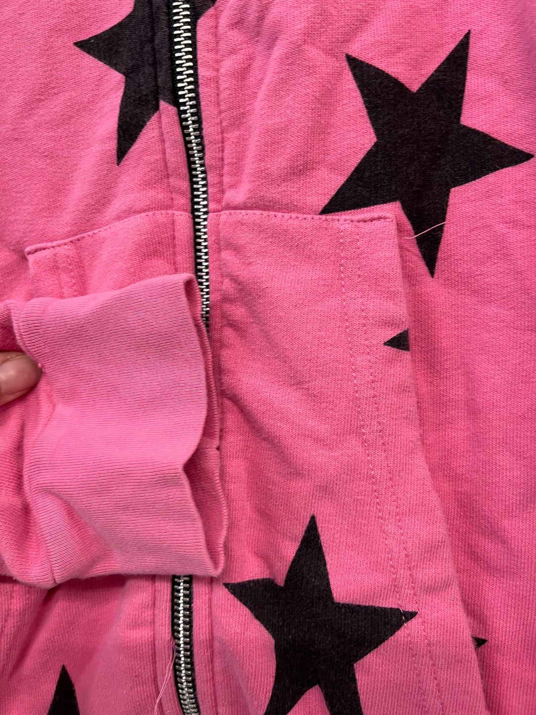 Nununu 12–14 Pink Star Zip Hoodie Play