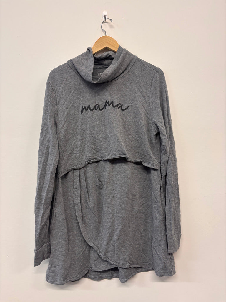 Latched Mama Cowl Neck Hoodie – Size 1X Black