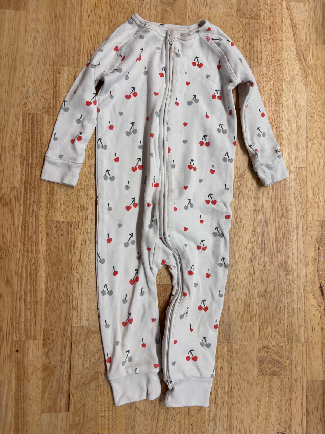Pehr Cherry Print Sleeper 12-18M Imperfect