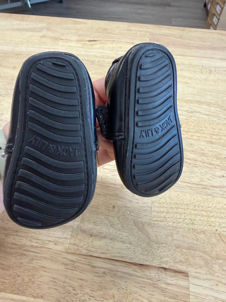 Jack & Lily Moccasins – 6–12M | Black - Nest and Sprout - Consignment