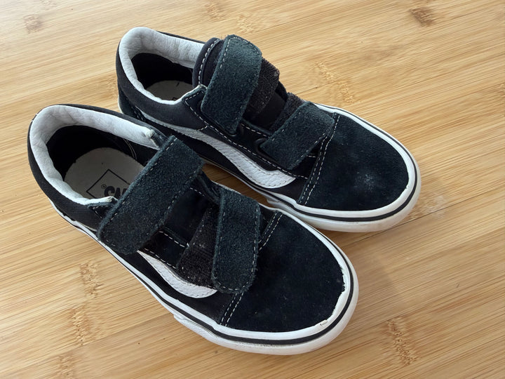Vans Kids Double Velcro Shoes – 12 (EU 30) | Black
