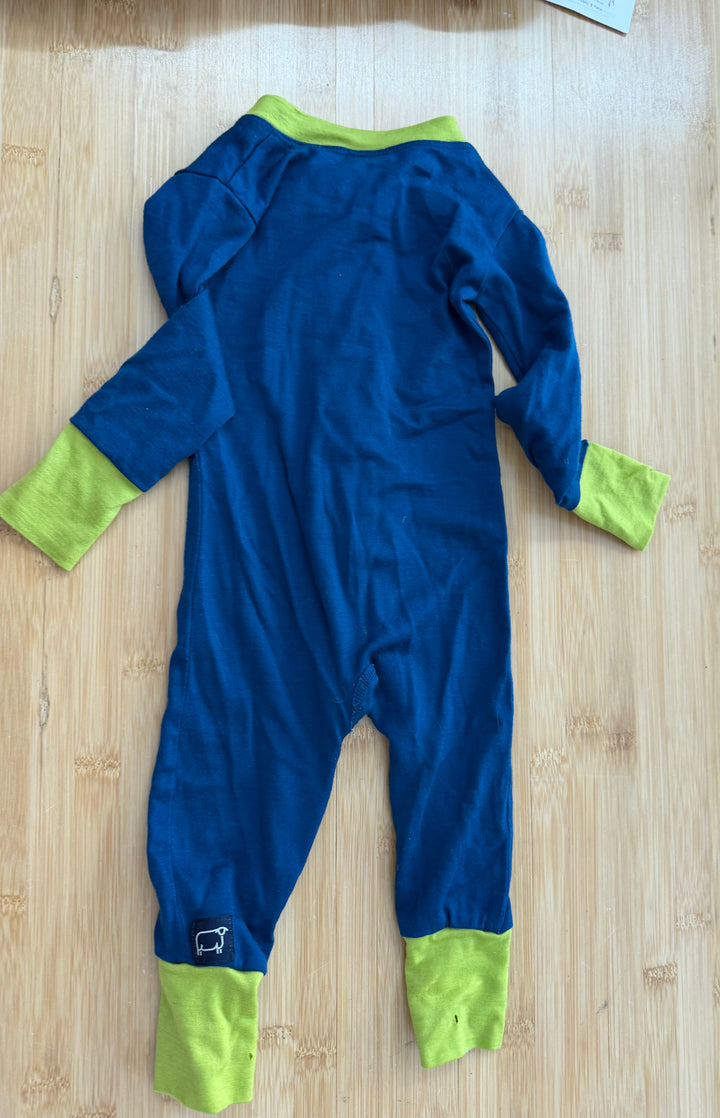 Wee Woolies One Piece Bodyromper – 3-6 Months | Green | Made in Canada