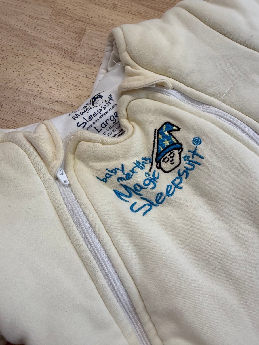Baby Merlin's Magic Sleepsuit – 6–9M | Yellow stained - Nest and Sprout - Consignment