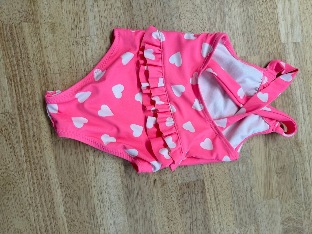 Carter's Swimsuit – 12M | Hot Pink Hearts One Piece - Nest and Sprout - Consignment