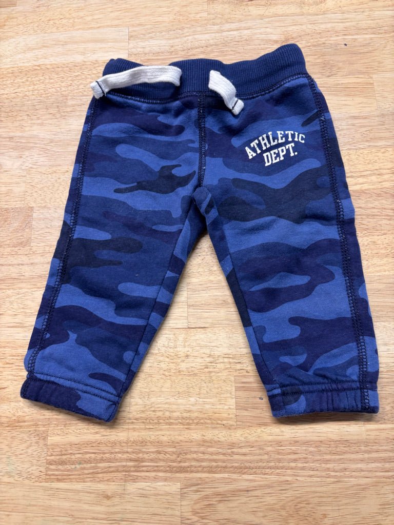 Carters Joggers – 6M Blue Camo - Nest and Sprout - Consignment