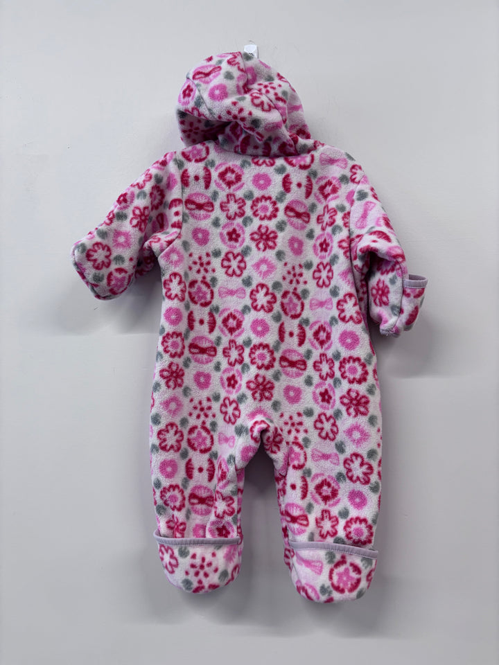 Columbia Fleece Bunting Suit - 6M (Pink Floral)