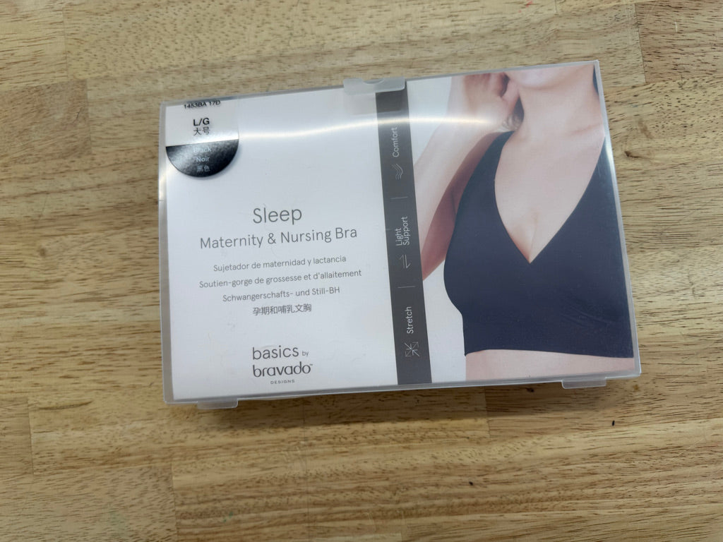 Bravado Basics Sleep Nursing & Maternity Bra Black New in Package | Size L