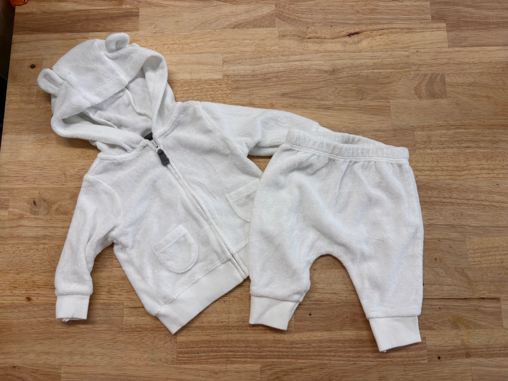 Carters 3 Month White Terry Set