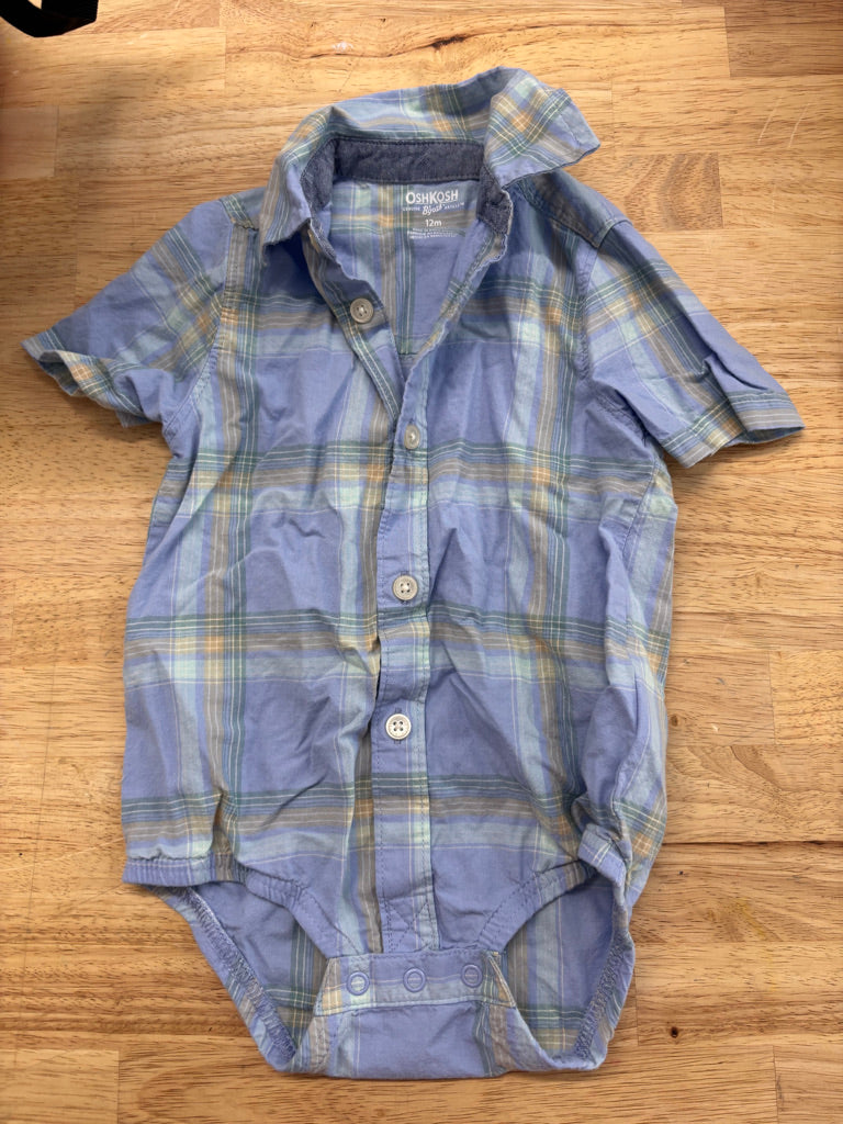 OshKosh B’gosh Bodysuit – 12M Blue Stripe