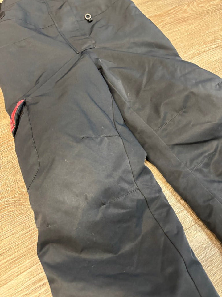 Roxy Black Bib Snowpants Pink Logo | Size T6/7 PLAY - Nest and Sprout-Consignment