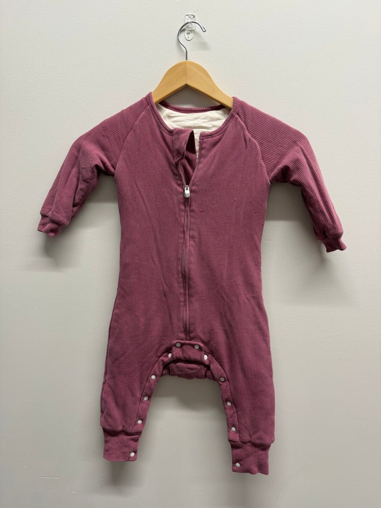 LouLou Lollipop Waffle Footed Sleep Suit – 6–18M | Burgundy 2.5 Tog - Nest and Sprout-Consignment