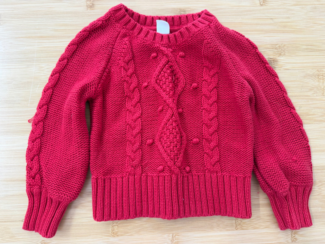 Gap Cable Knit Red Sweater – 2Y