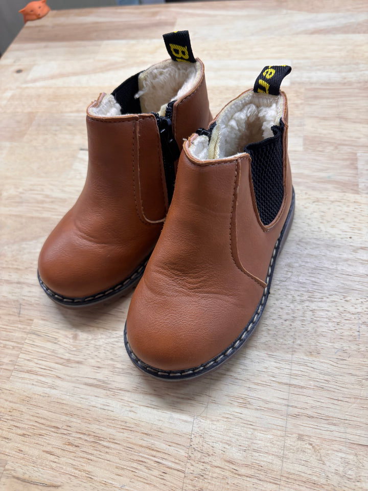 Chestnut Faux-Fur Ankle Booties – Size 24