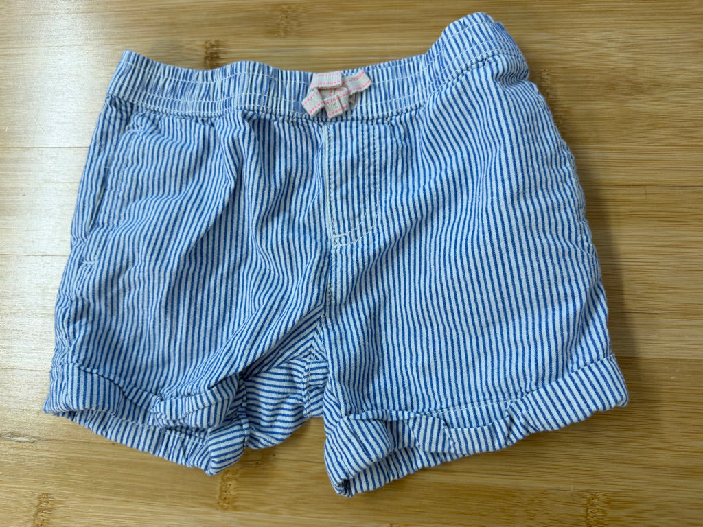 Joe Fresh Blue Pinstripe Shorts – 4 | Girl Fit Bow