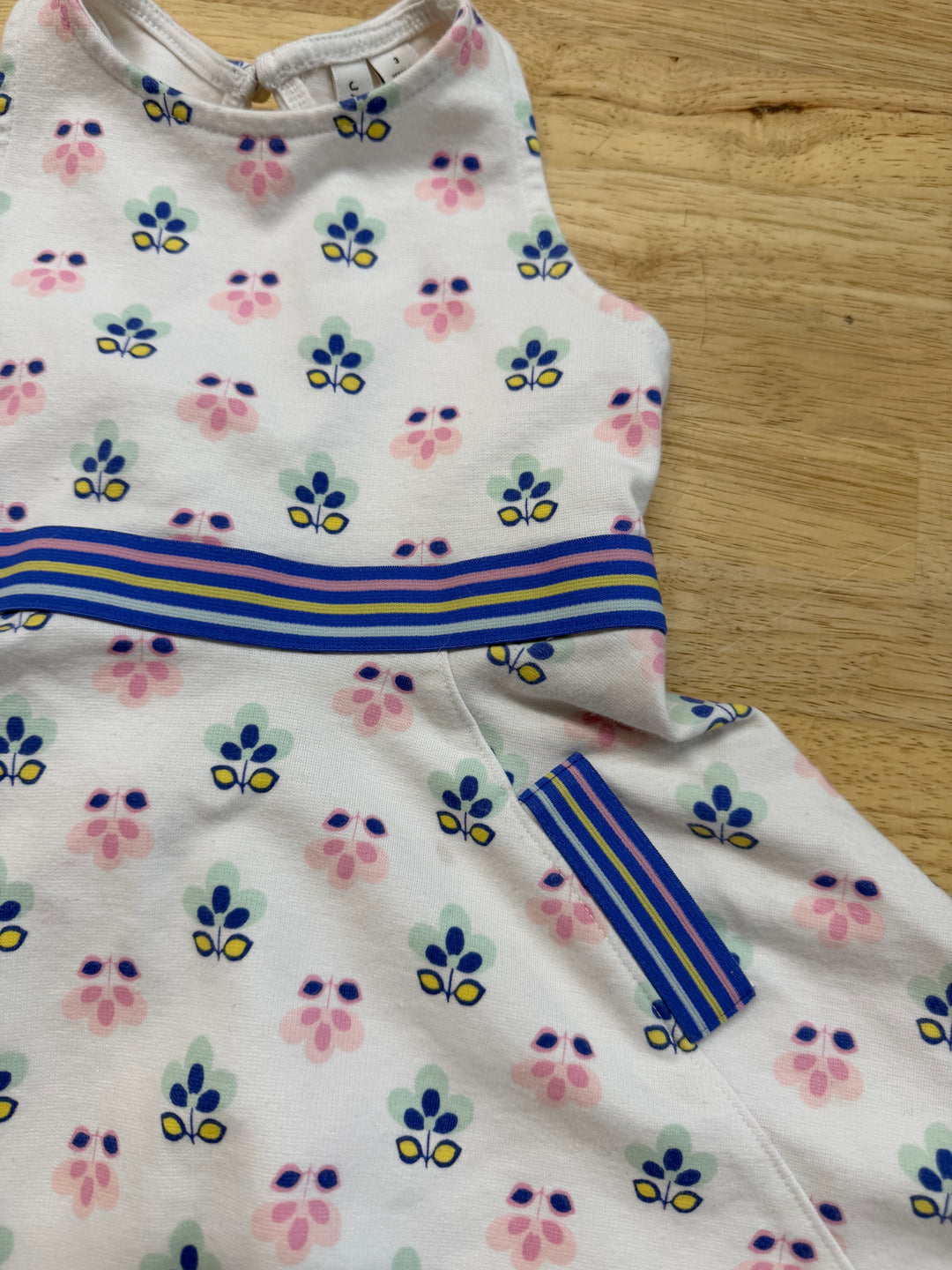 Janie and Jack Dress – 3Y | White Floral A-Line Sleeveless