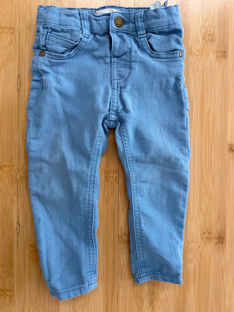 Zara Boy Jeans – 12–18M | Light Blue Denim - Nest and Sprout-Consignment