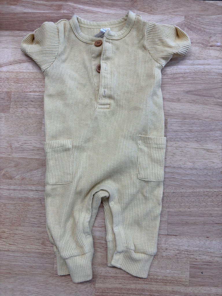 Modern Moments Romper – 3–6 Months Butter Yellow
