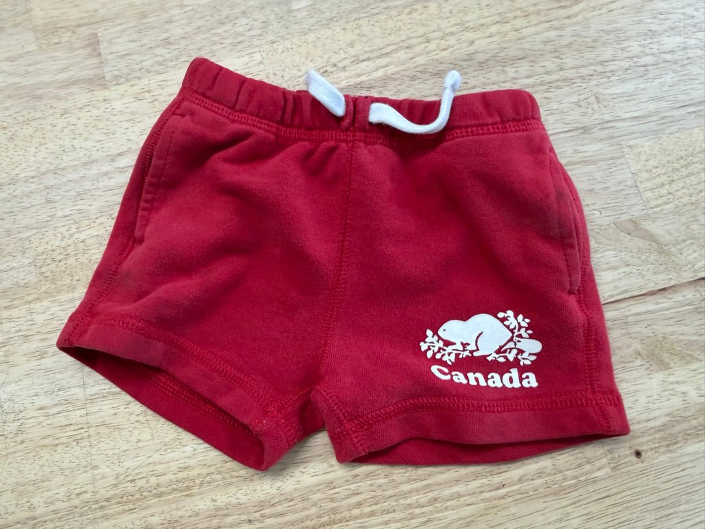 Roots Sweatpant shorts 3–6M | Red | Play - Nest and Sprout-Consignment