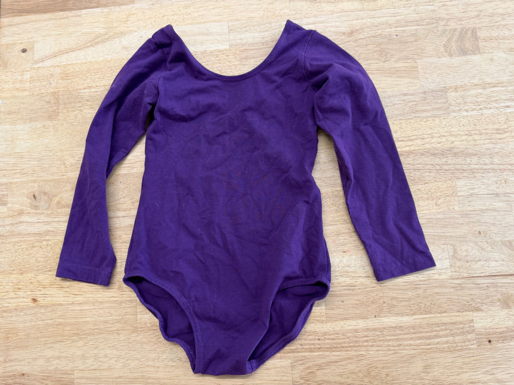 Wenhoice Leotard - LC 8-10 | Purple Long Sleeve