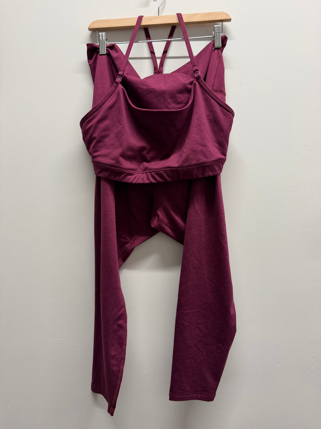 Old Navy Cloud Comfy Maternity Set – XL | Burgundy Nursing Bra & Coordinating Pants