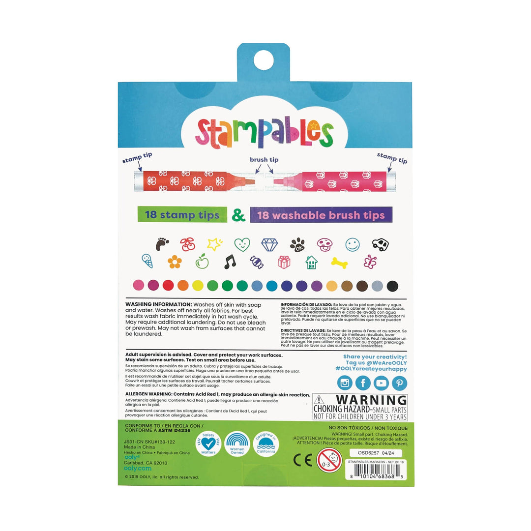 Stampables: Double-Ended Brush & Stamp Markers