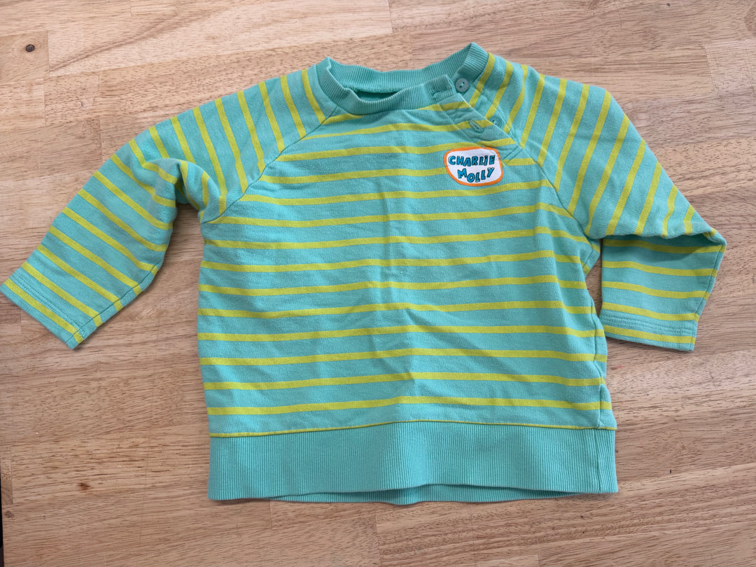 Molli Melli Graphic Shirt – 90 | Green Stripe Charlie Molly