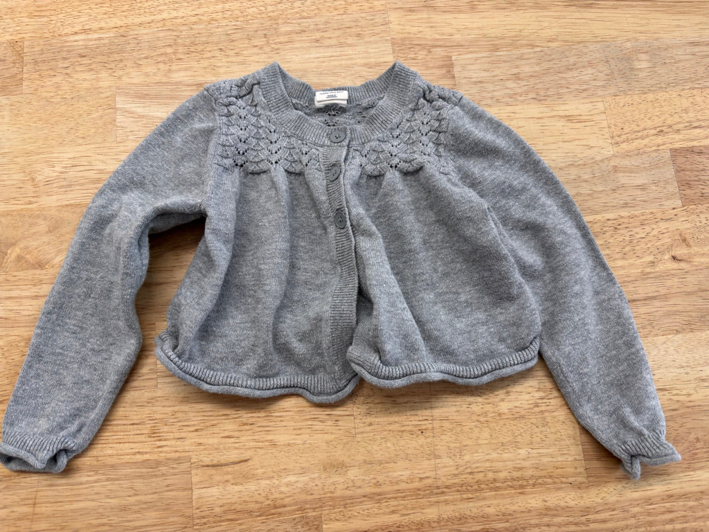 Baby Gap Knit 12-18M Cardigan – Light Grey