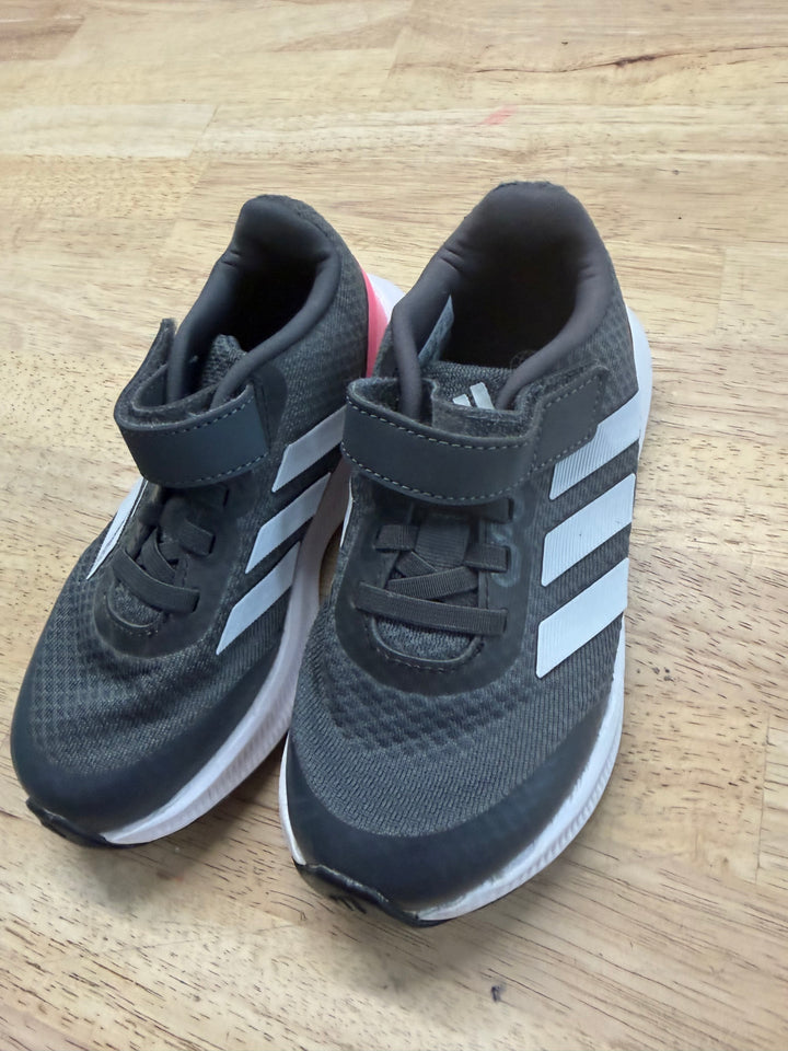 Adidas Cloudfoam Grey & Pink Velcro Sneaker – 10.5 | Excellent