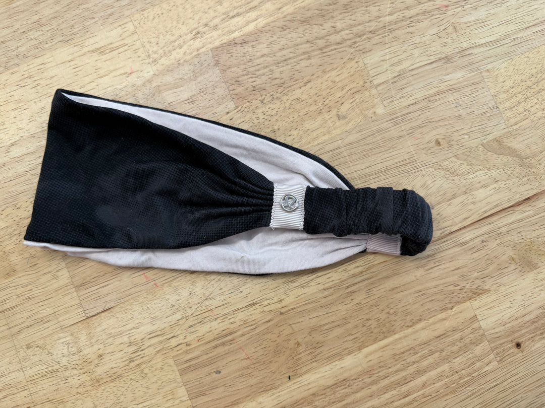 Lululemon Headband Black Pink Thick