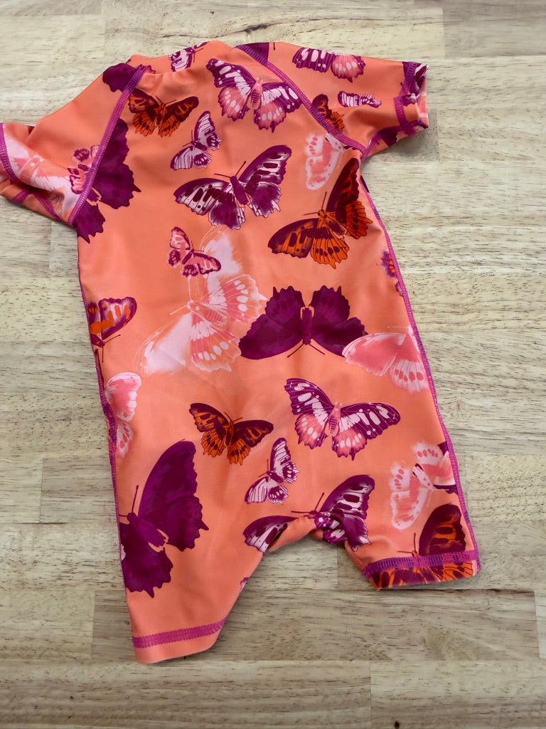 Reima Swimsuit – 62 | Orange, Butterfly Print - Nest and Sprout - Consignment