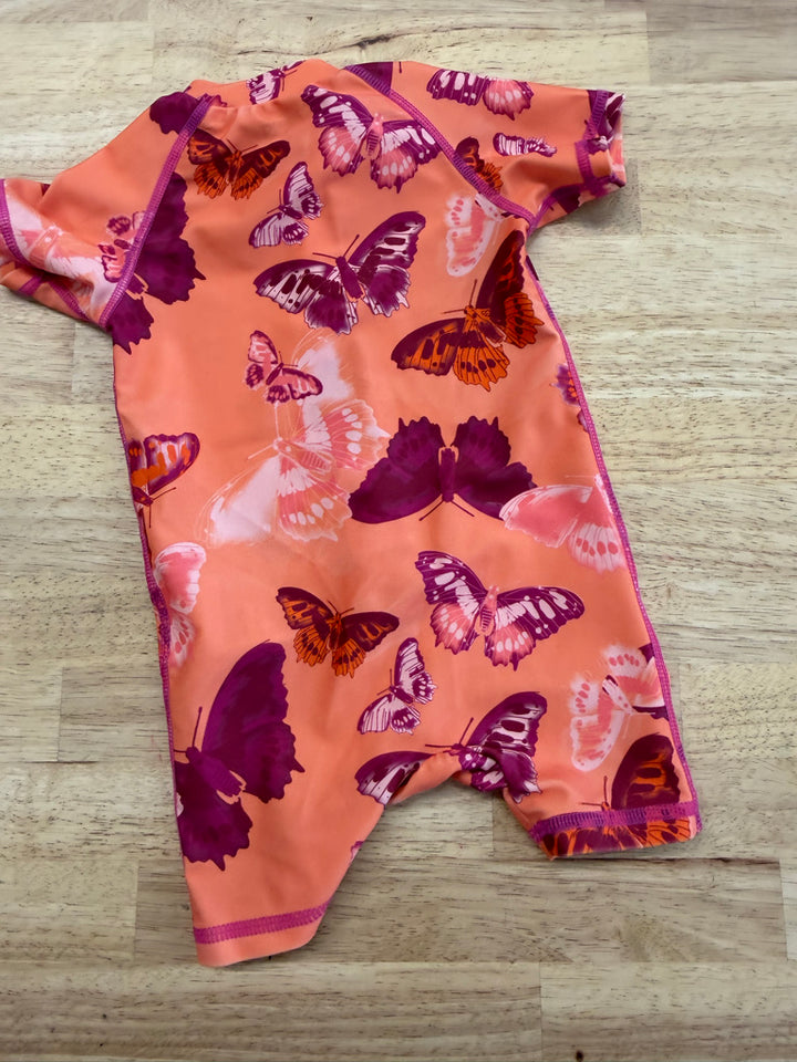 Reima Swimsuit – 62 | Orange, Butterfly Print