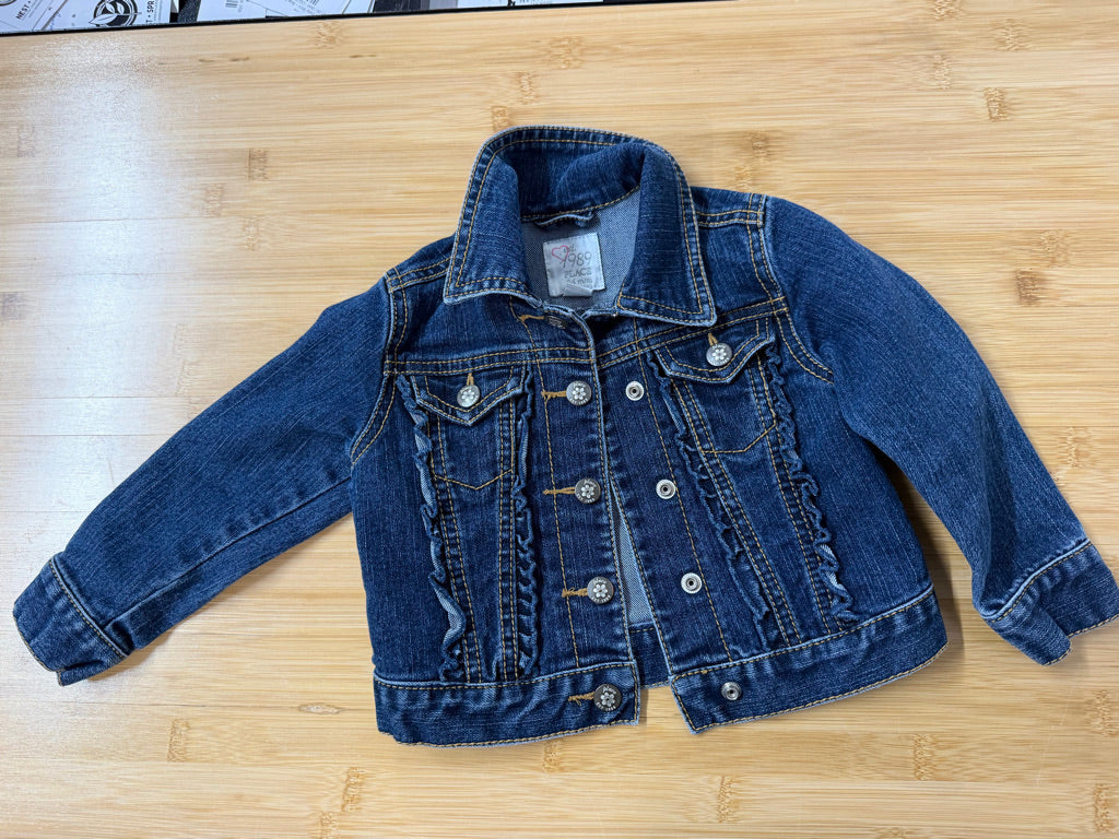 The Children's Place Ruffle Denim Jacket – 24M | Snap-Up