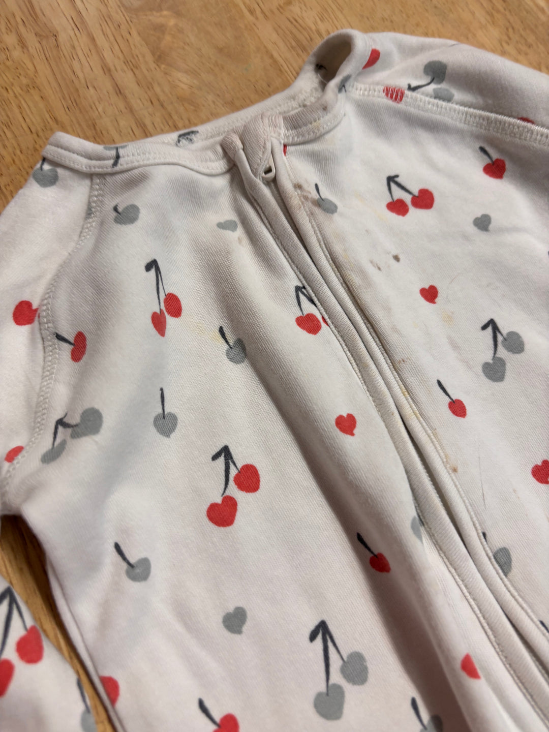 Pehr Cherry Print Sleeper 12-18M Imperfect