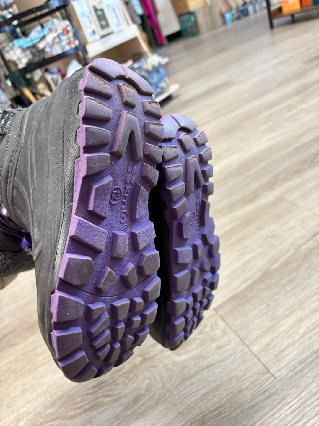 XMTN Black Purple Winter Galoshes | Size 12