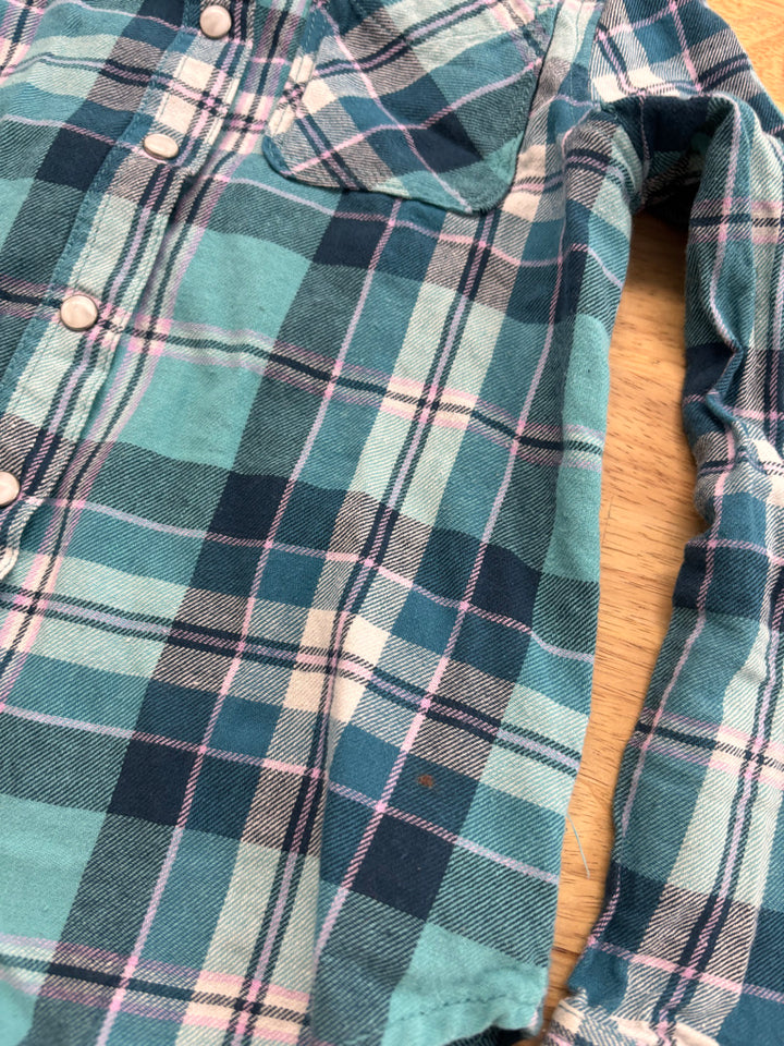 Tractr Plaid Shirt 7 – Turquoise & Purple