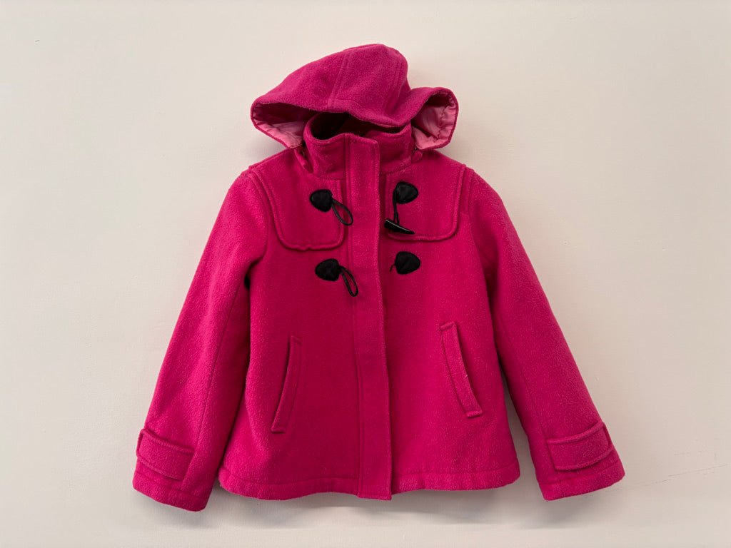 Joe Fresh Peacoat – 14 Bright Pink Wool Blend fair condition - Nest and Sprout - Consignment