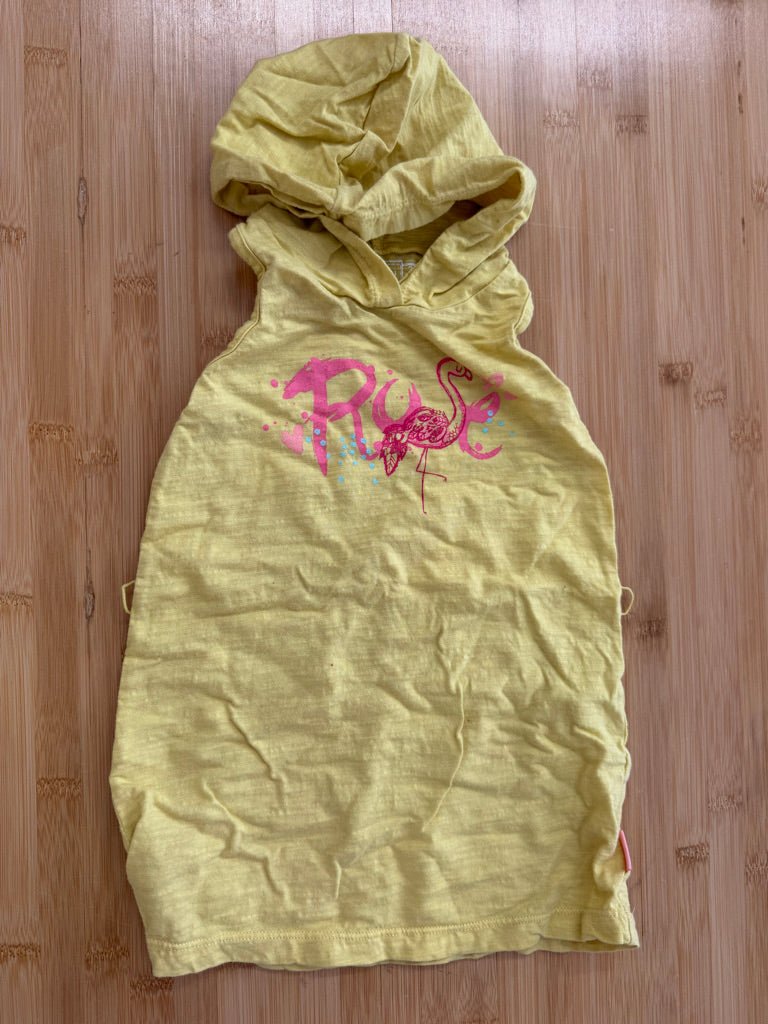 Souris Mini Yellow Rose Hooded Dress – 2Y - Nest and Sprout-Consignment