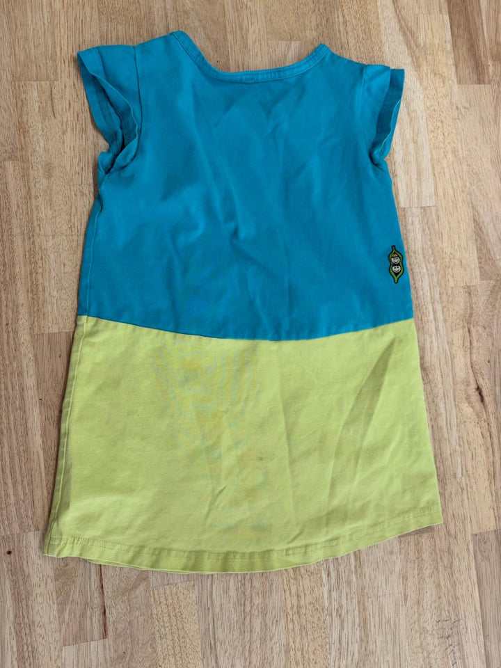 Peekaboo Beans Tunic – 5 | Turquoise & Lime Lion Face | Play - Nest and Sprout - Consignment